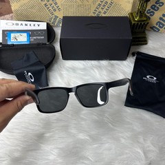 Oakley Style Holbrook Sunglasses Matte Black Frame Grey Polarized Lens UV400