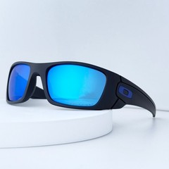 Oakley Fuel Cell OO9096 Sunglasses Matte Black Lake Blue Polarized