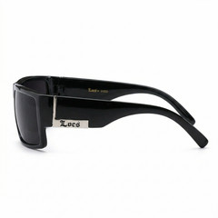 Men’s Locs Rectangular Lowrider Biker Flat Top Large Frame Bandana Sunglasses