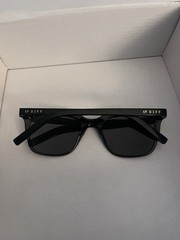 DIFF Men’s Lightweight Black Square Sunglasses Plastic Frame & Lens Tinted