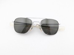 Command Sunglasses, Original Pilot Silver, 52-20-140, Metal, Made in USA
