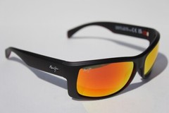 MAUI JIM Equator POLARIZED Sunglasses RM848-04 Black Red/Hawaii Lava NEW