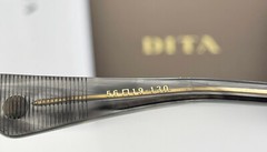 Dita Mach Seven Square Sunglasses DTS135-56-03 Gray Swirl Gold Gray 56mm NEW