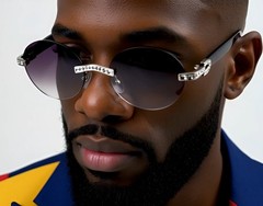 Diamond buffs sunglasses men’s women’s LUXURY glasses retro Gold buff’s vvs Ice