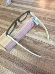 CLEARANCE Bamboo OLIVE Green Wood COLLECTION Carpentier Clear GLASSES SILVANO