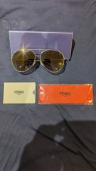 Fendi FF 0286/S Aviator Sunglasses Gold Metal Frame(ORIGINALS)
