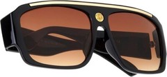Men’s Sunglasses Fashion Dark Black Lens Brown White Thick Frame Designer Hot