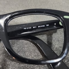 Ray Ban RB2140 901 Black Wayfarer Scratched Sunglasses Frame 50-22