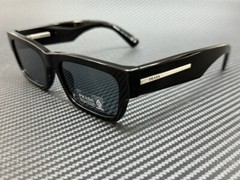 PRADA PR A03S 16K07T Black Blue Vintage Men’s 56 mm Sunglasses