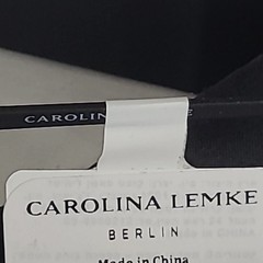 Carolina Lemke CL3214-01 Black Aviator single bar 52 17 145 case cloth NWT