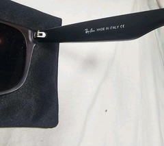 Ray-Ban Wayfarer Sunglasses Blue Polarized, Black, Unisex 3018C