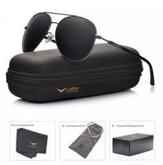 100% UV400 Polarized Aviator Sunglasses Eye Protection High Definition 60mm Lens