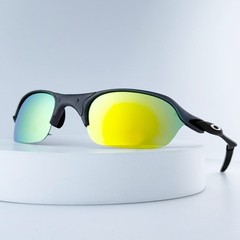 Oakley Romeo 2 X-Metal Gray Frame Yellow Blue Gradient Lens Sunglasses