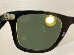 Ray Ban Wayfarer Sunglasses Italy RB 2140 901 Black Green G15 lens 50-22mm