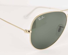Ray-Ban Sunglasses RB3025 Aviator Classic Arista Gold Frame Green Lens 55mm