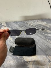 Oakley SQUARE WIRE 2.0 58mm Black Polarized Sunglasses Excellent