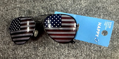 American USA Flag Sunglasses Sun-Shades Black Framed New