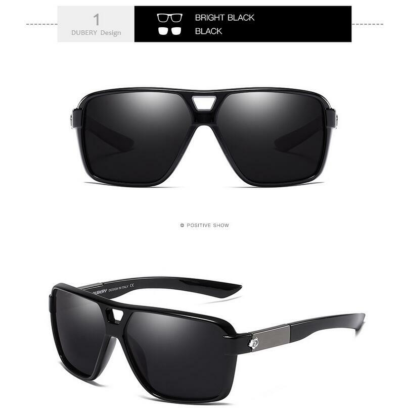 DUBERY Square Polarized Sport Sunglasses Men Women Driving Fishing Glasses New