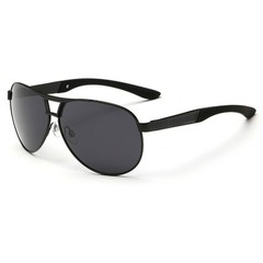 Retro HD Polarized Sunglasses Men Pilot Metal Outdoor Driving Eyewear Glasses