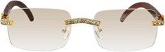 diamond buffs sunglasses men’s women’s LUXURY glasses retro Gold buff’s vvs Ice