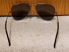 Ray Ban RB 3025 Aviator Sunglasses Italy Blk-Blk 58-14-135mm with Case