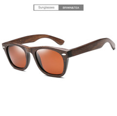 FELRES Handmade Unisex Bamboo Wood Polarized Sunglasses Wooden Frame Glasses
