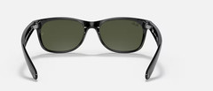 Ray-Ban RB 2132 901L New Wayfarer Black-Crystal Green Sunglasses