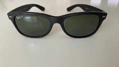 Ray-Ban Sunglasses RB2132Wayfarer 622 58 55mm Polarized Green Lenses Matte Black