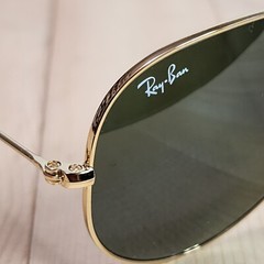 Ray-Ban RB3025 L0205 58-14-135 Large Aviator Sunglasses Green Lens Italy