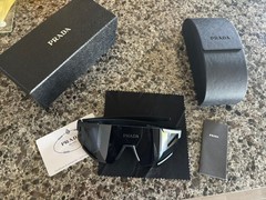 Prada Linea Rossa Rubber Black/Dark Grey Men’s Sunglasses