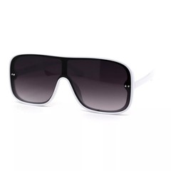Sunglasses Men Fashion Trendy White Frame UV400 Protect Bold Shield Modern 2026