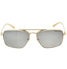 VERSACE VE2216 GRECA Medusa 2216 Gold Silver Mirror Polarized Aviator Sunglasses