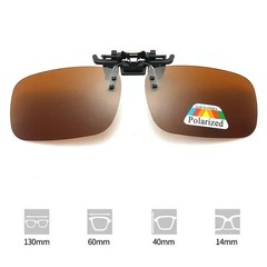 Polarized Clip On Sunglasses Flip Up Glasses Glare Blocking Lens UV Protection