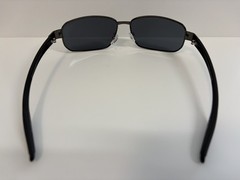 Mens Classic Rectangle Shape Sunglasses Gray Metal Frame Tinted UV400 Lens