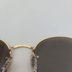 Ray-Ban RB3447 Round Metal Glod Frame Mirror Brown Lenses Sunglasses