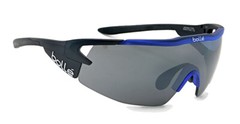 New Bolle AEROMAX Sunglasses | 12269 Matte Black Translucid Blue / TNS Gun Lens