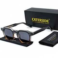 CATERSIDE Fashion Men Sunglasses Small Frame Square Personalized Design Sun