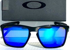 NEW* Oakley SLIVER XL Black POLARIZED Galaxy Blue 2 lens set Sunglass 9341