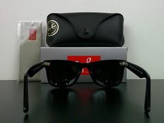 Ray-Ban RB2140 Wayfarer Classic Sunglasses Black Mirrored G-15 50mm Never Worn