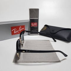 Ray-Ban RB3016 Sunglasses Clubmaster Classic Black Frame Glass Gray Lens 51 mm