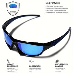 Polarized Sports Sunglasses Night Vision Cycling Fishing Shades for Men