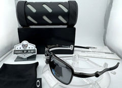 OAKLEY BADMAN X METAL DARK CARBON BLACK IRIDIUM POLARIZED SUNGLASSES OO6035-01