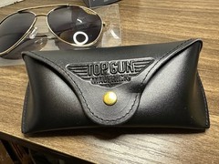 Top Gun Maverick Movie Aviator Sunglasses & Case Adult Gold