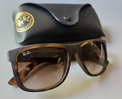 Ray-Ban Justin Nylon Frame Brown Gradient Lens Unisex Sunglasses RB4165 & Case