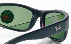 NEW* Ray Ban Sport wrap Matte Black w POLARIZED Green Lens Sunglass RB 4033