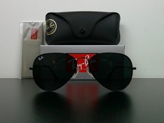 Ray-Ban RB3025 Aviator Classic Sunglasses Black 58mm Never Worn