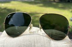 Ray-Ban RB3025 Aviator Sunglasses L0205 Gold G-15 Green 58-14 Vintage