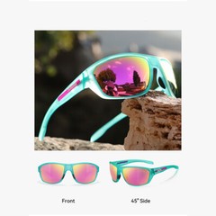 KDEAM Square Polarized Thick Frame Sunglasses Men Women Driving Riding Glasses