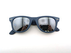 Ray-Ban Sunglasses, Wayfarer RB 2140 6061/40 3N Blue, 50-22-150, Plastic, Italy