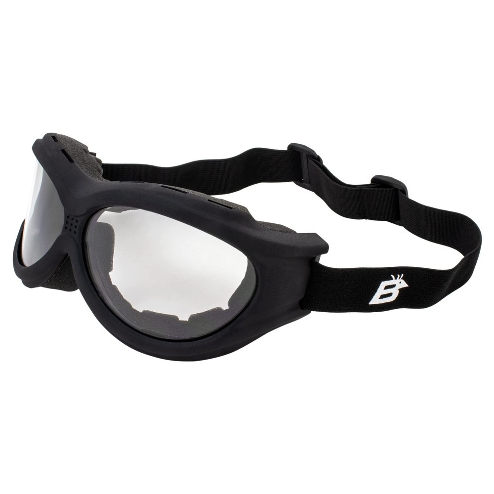 Padded Motorcycle Riding Goggles Over Glasses UV Protective Eyewear
